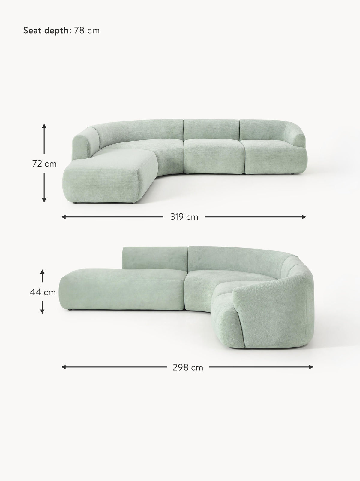 Sofia Modular Corner Sofa (4-seater)