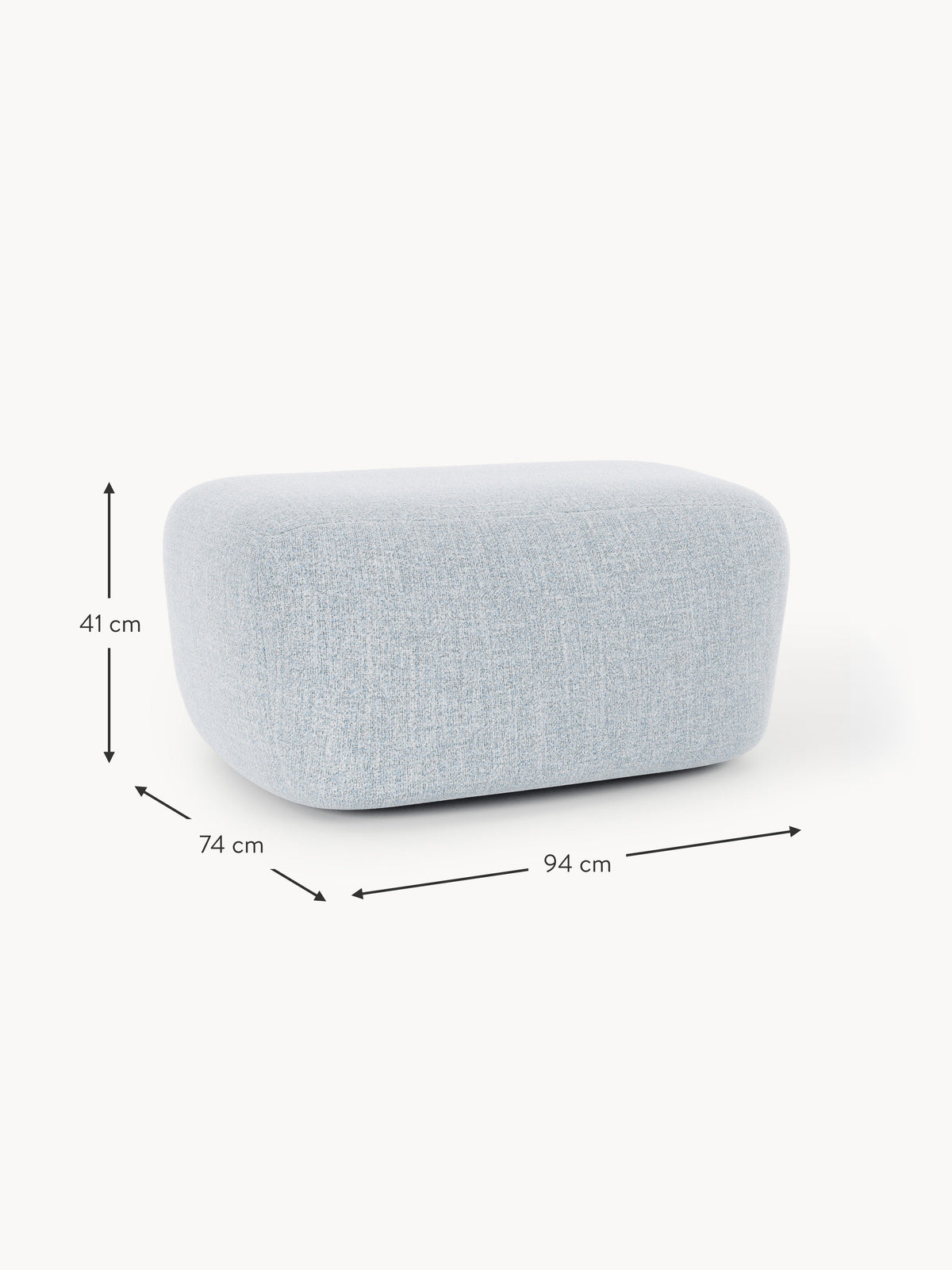 Wolke Large Bouclé Ottoman
