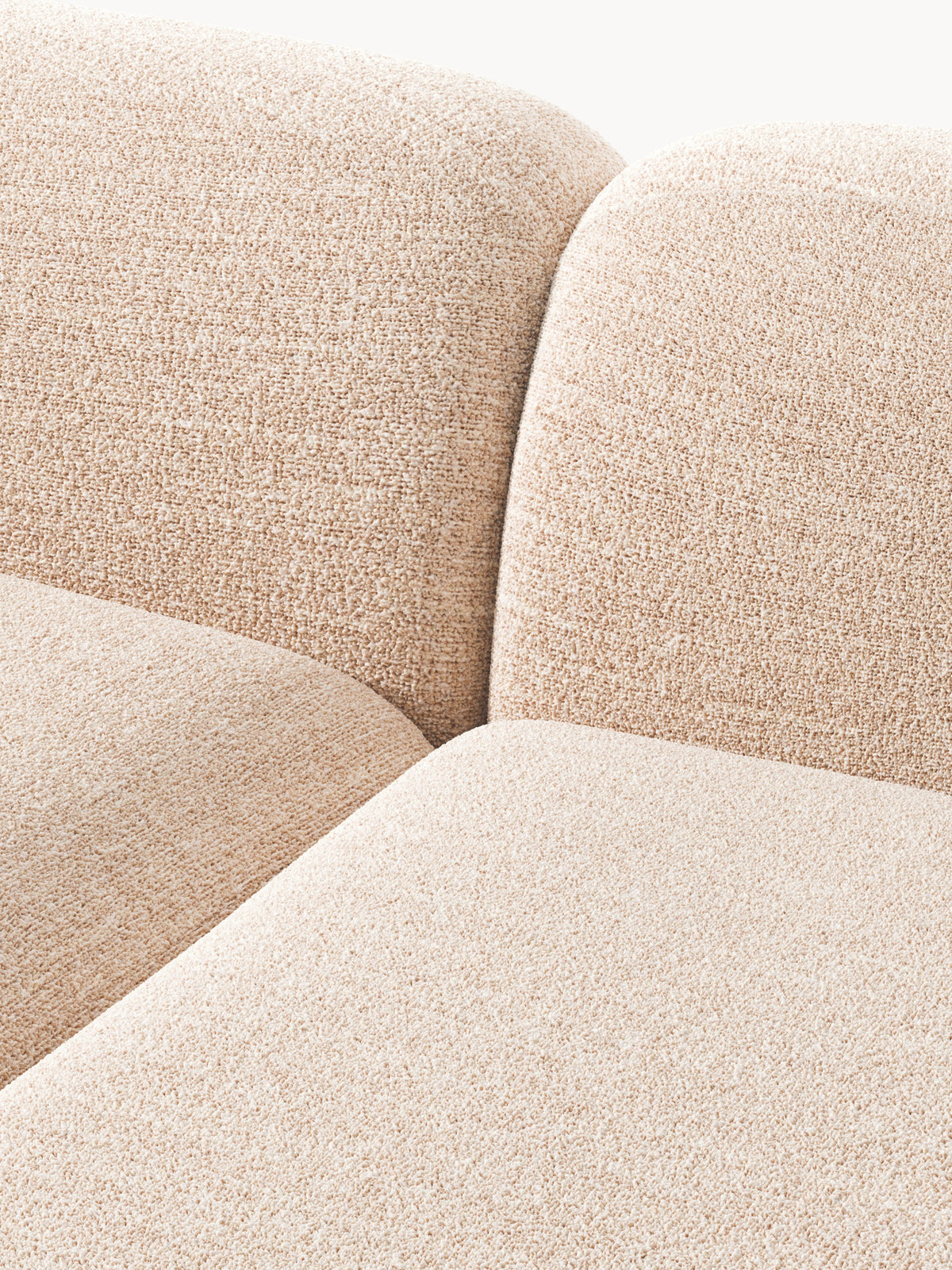 Wolke Modular Bouclé Chaise (3-seater)