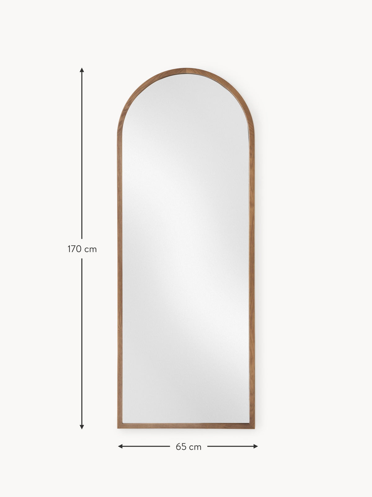 Levan Full-Length Leaner Mirror with Oak Wood Frame