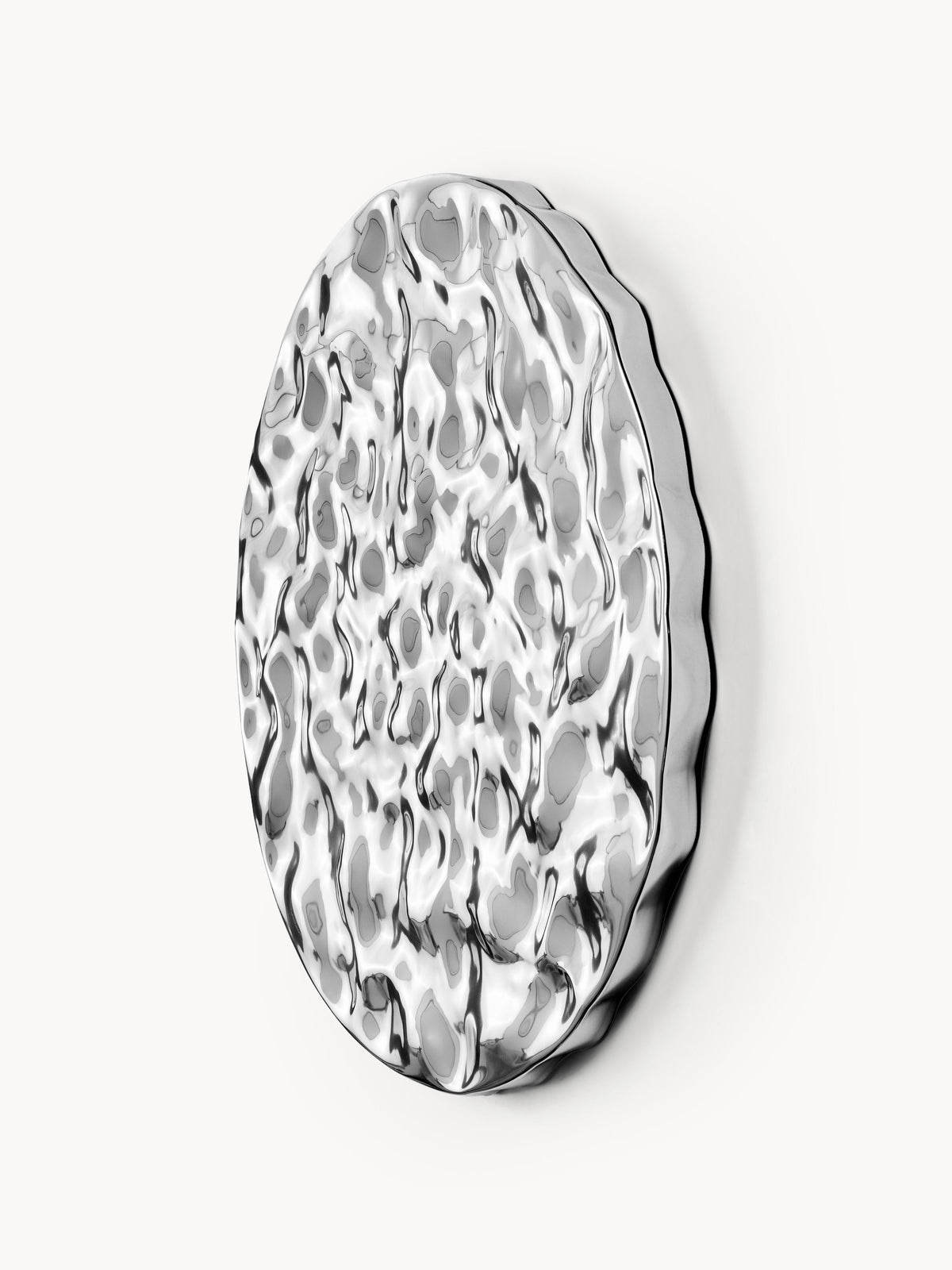 Splash Wall Object with Hammered Surface, Ø 120 cm