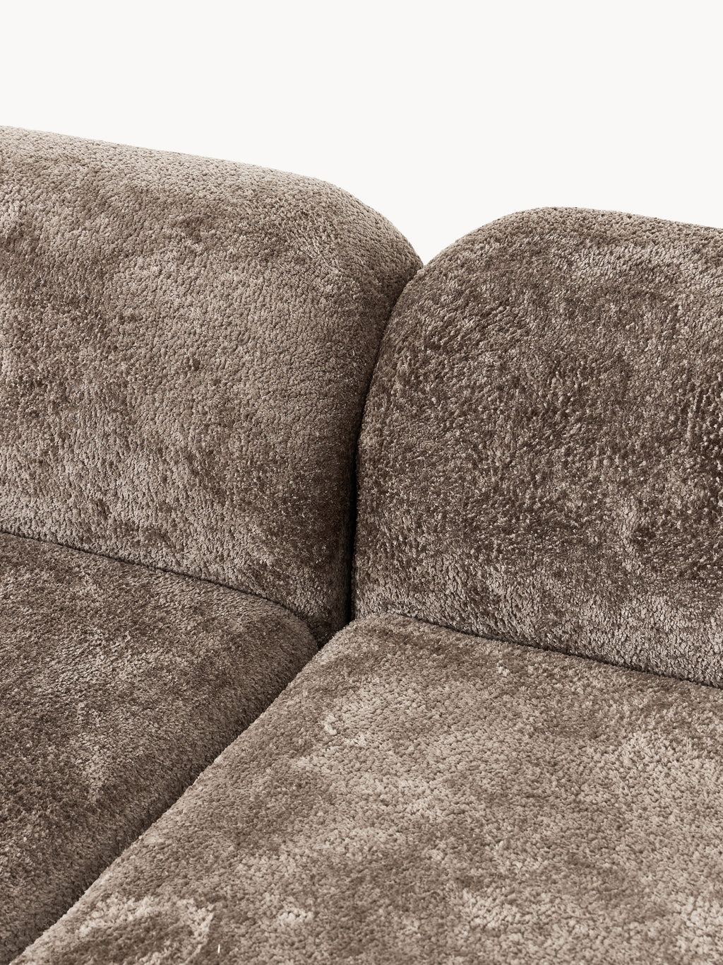 Wolke XL Modular Teddy Bouclé Corner Sofa with Chaise End