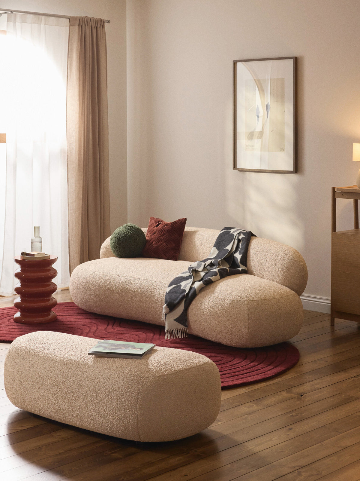 Alba Bouclé Sofa (3-seater)