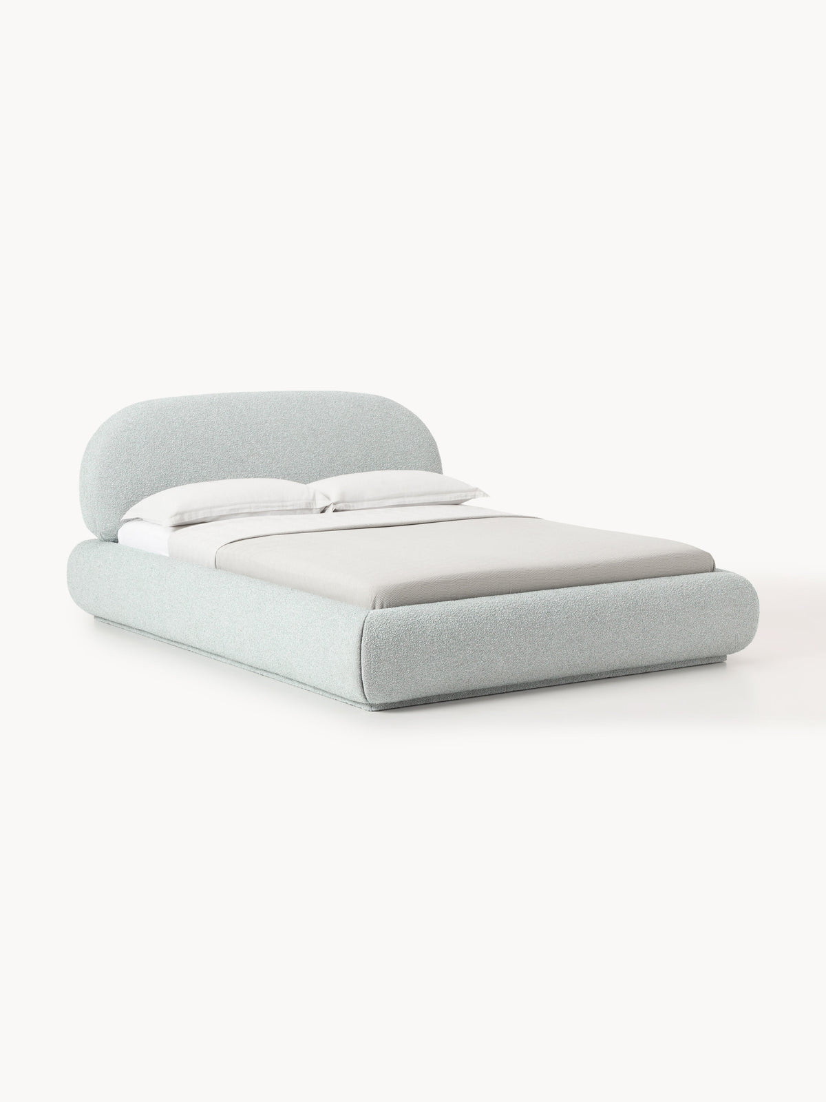 Gallery image 1 - Upholstered Bouclé Bed Alba