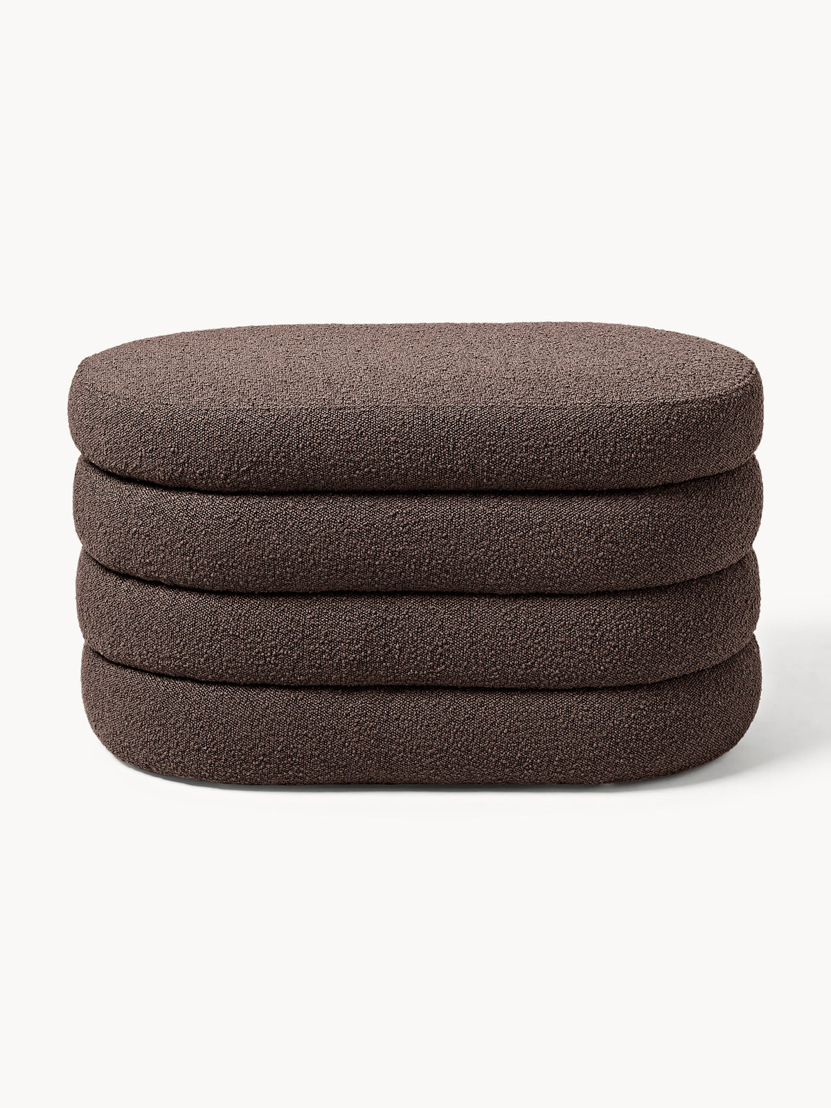 Alto Small Bouclé Upholstered Bench with Storage Space
