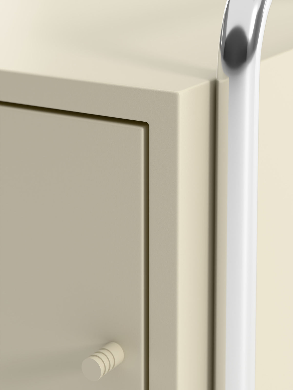 Robyn Metal Bedside Table, left- or right-hinged options