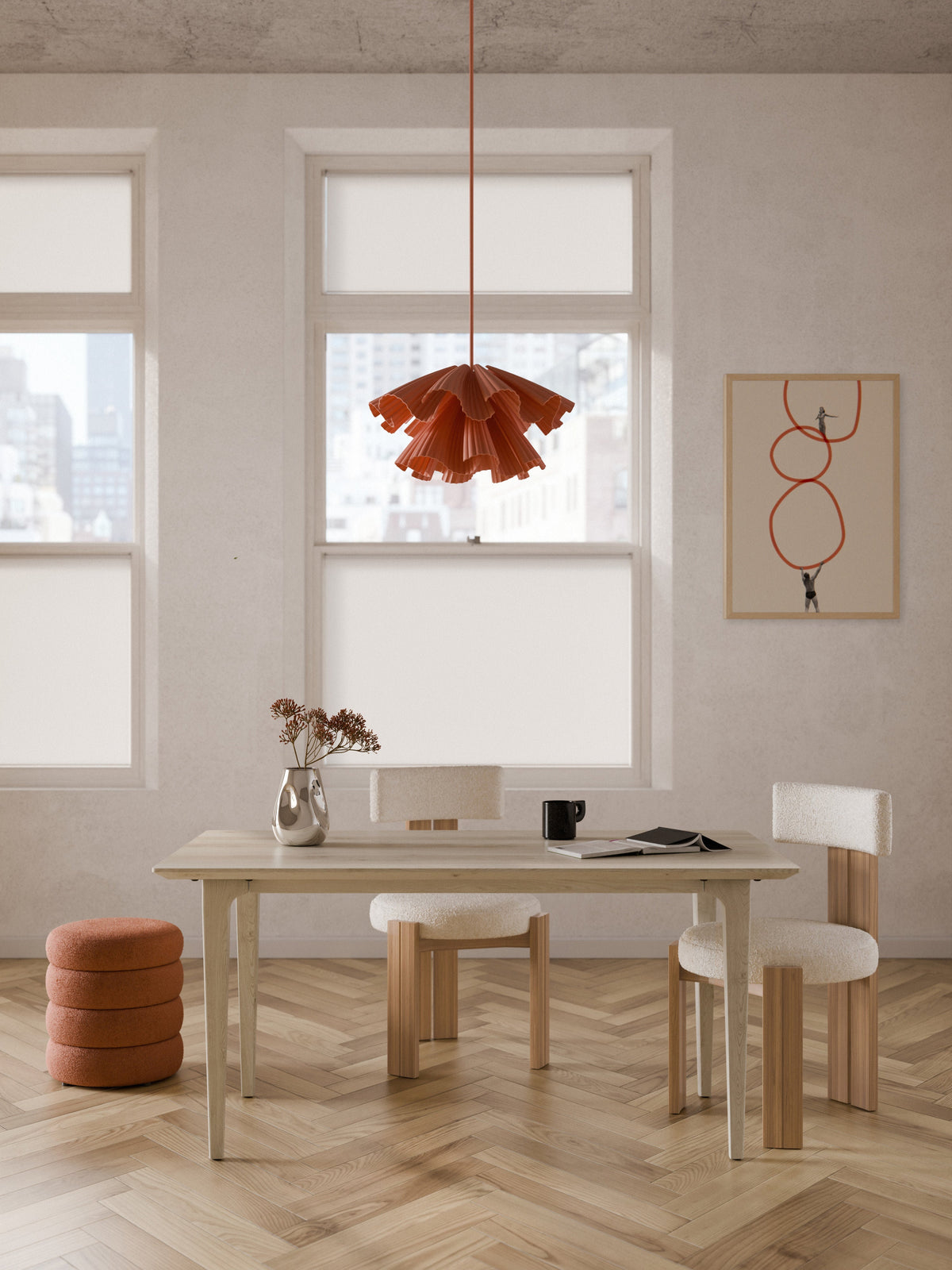 Archie Oak Wood Dining Table, in various sizes