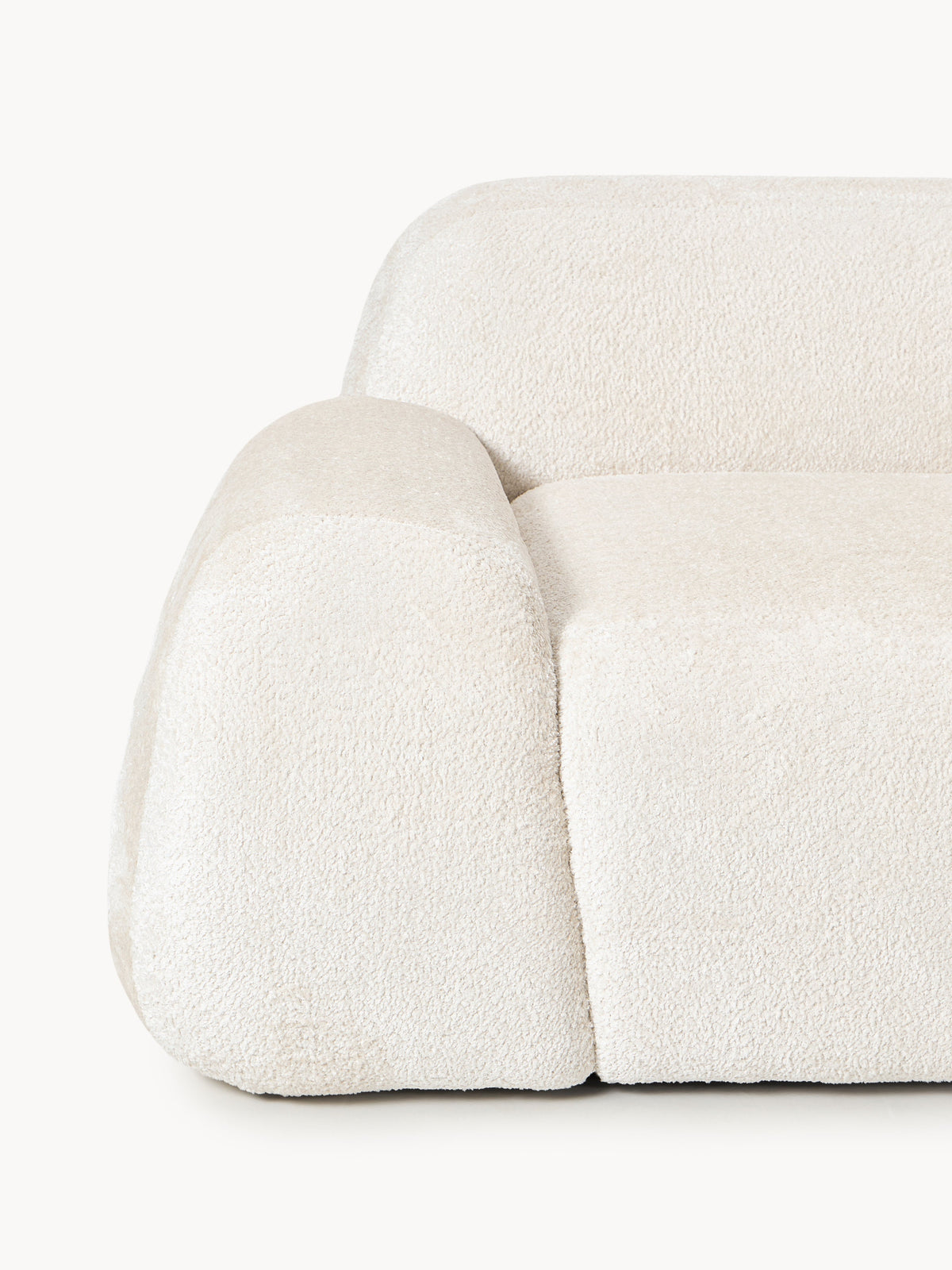 Wolke Modular Teddy Bouclé Corner Sofa (4-seater) with Chaise End