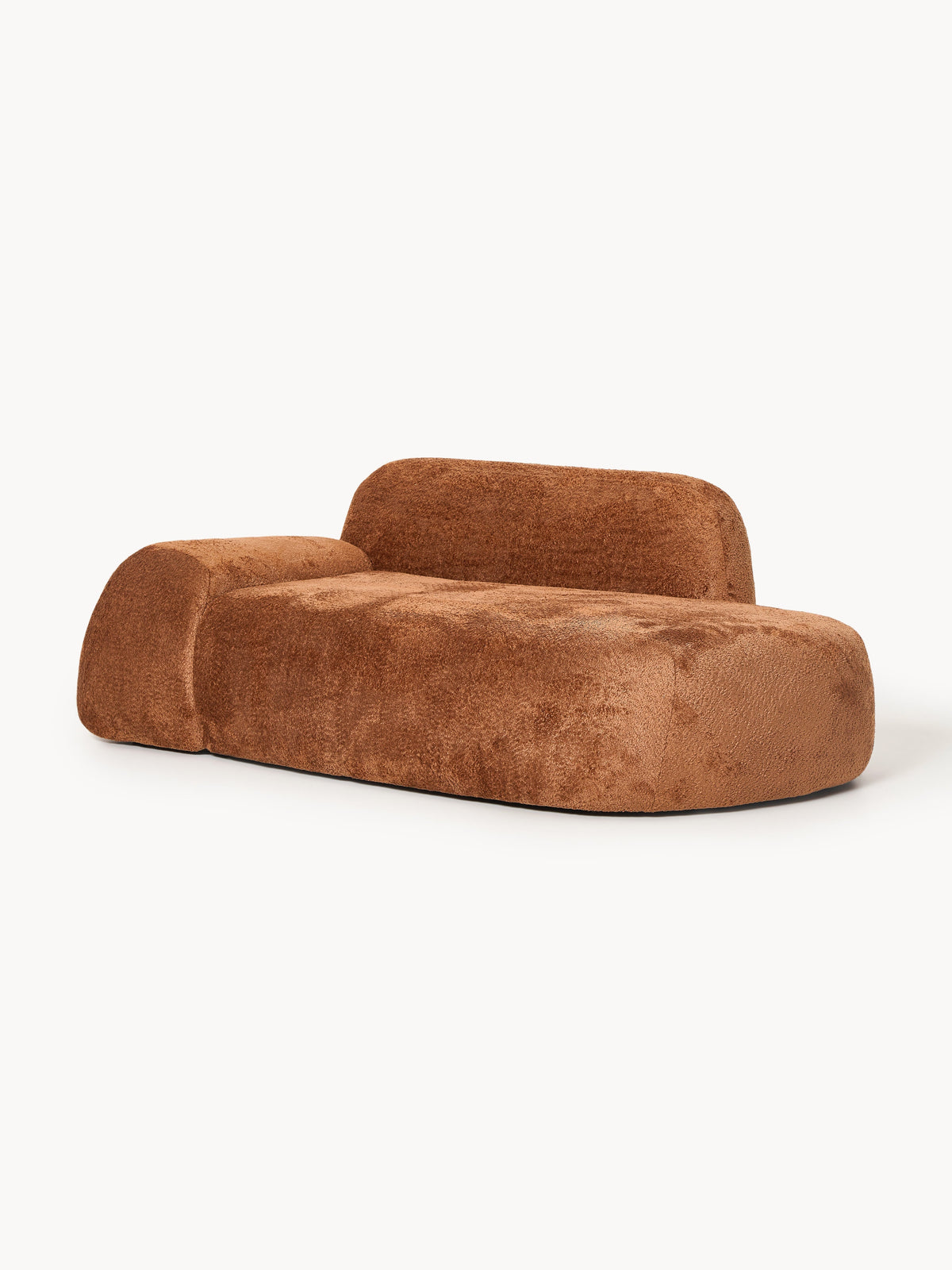 Wolke Teddy Bouclé Sofa (2-seater) with Chaise End