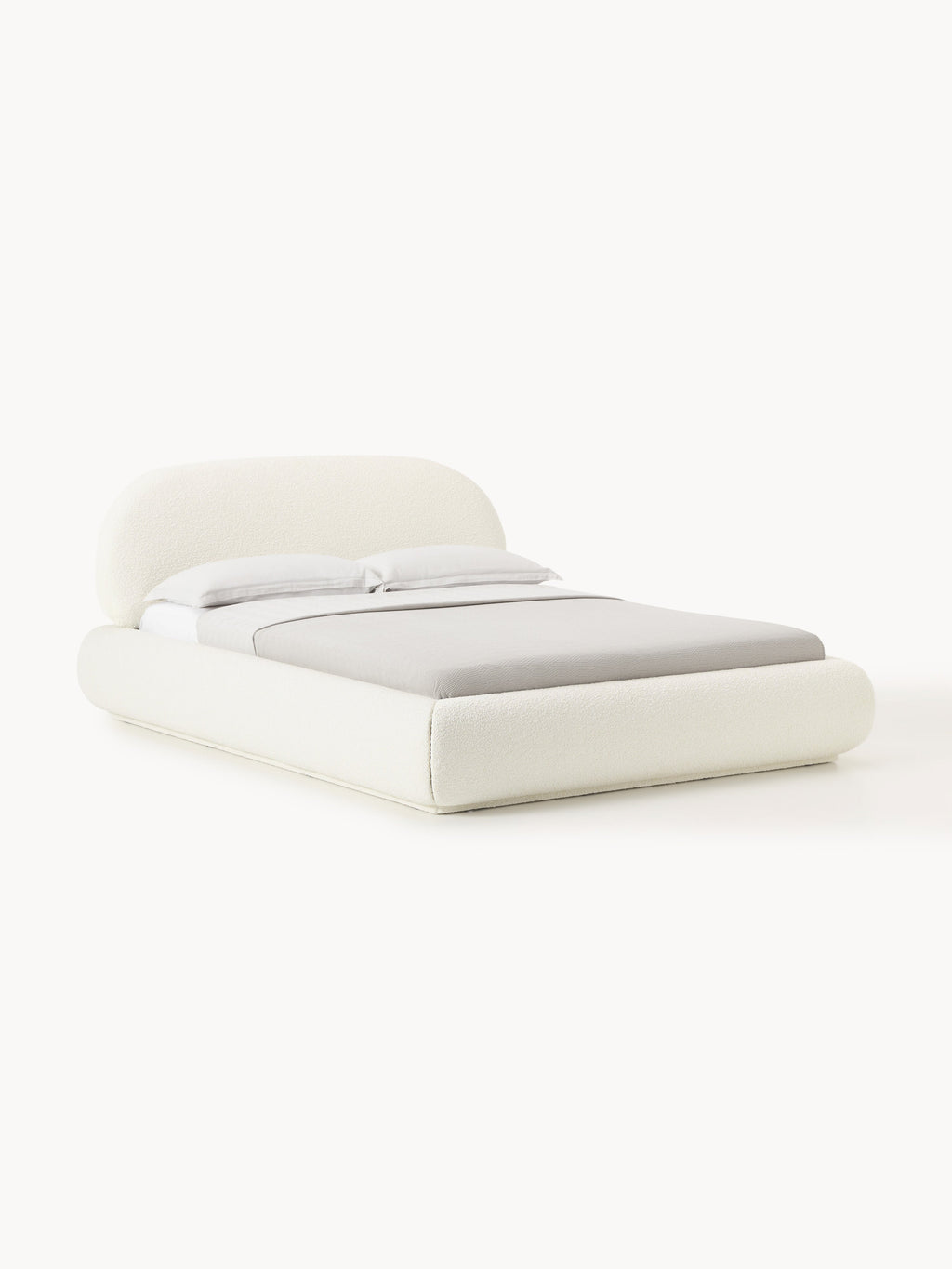 Alba Upholstered Bouclé Bed with Storage