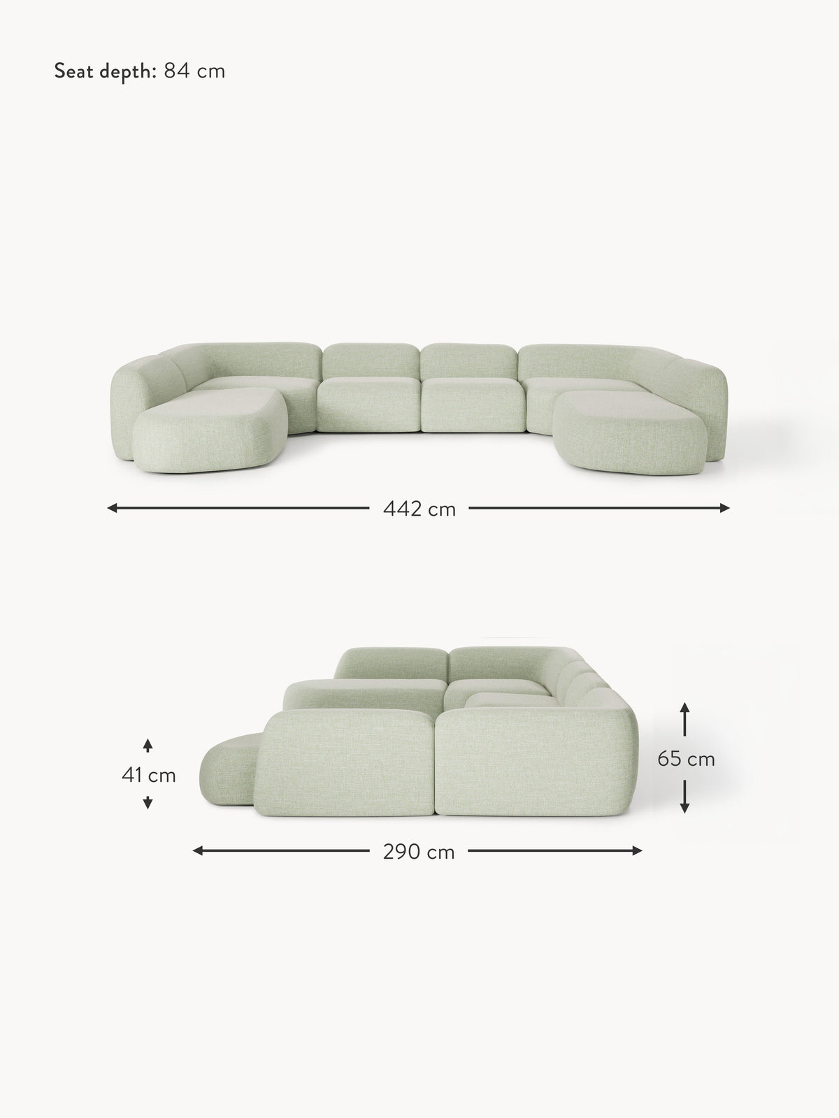 Wolke XL Modular Bouclé Sofa