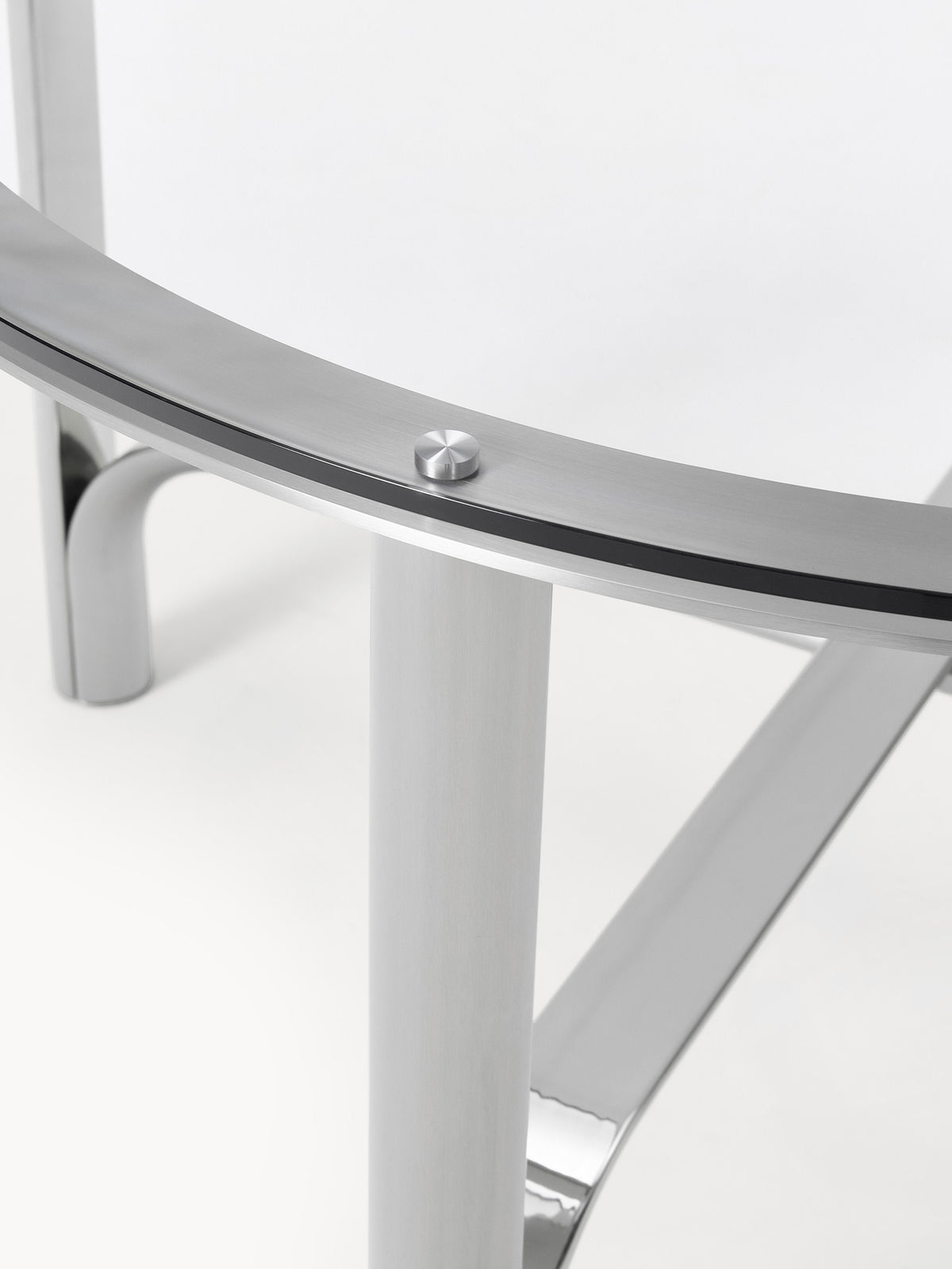 Neil Round Dining Table with Glass Top, in various sizes