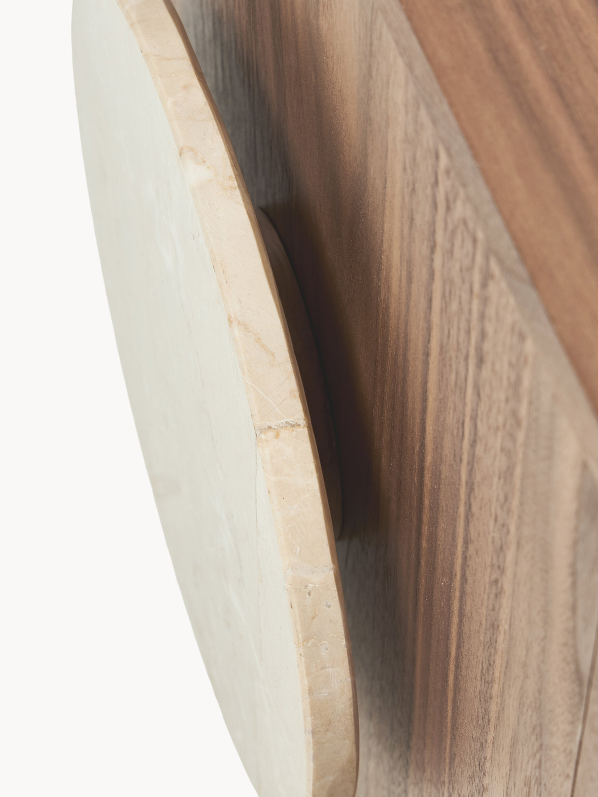 Holden Bedside Table with Travertine Handle