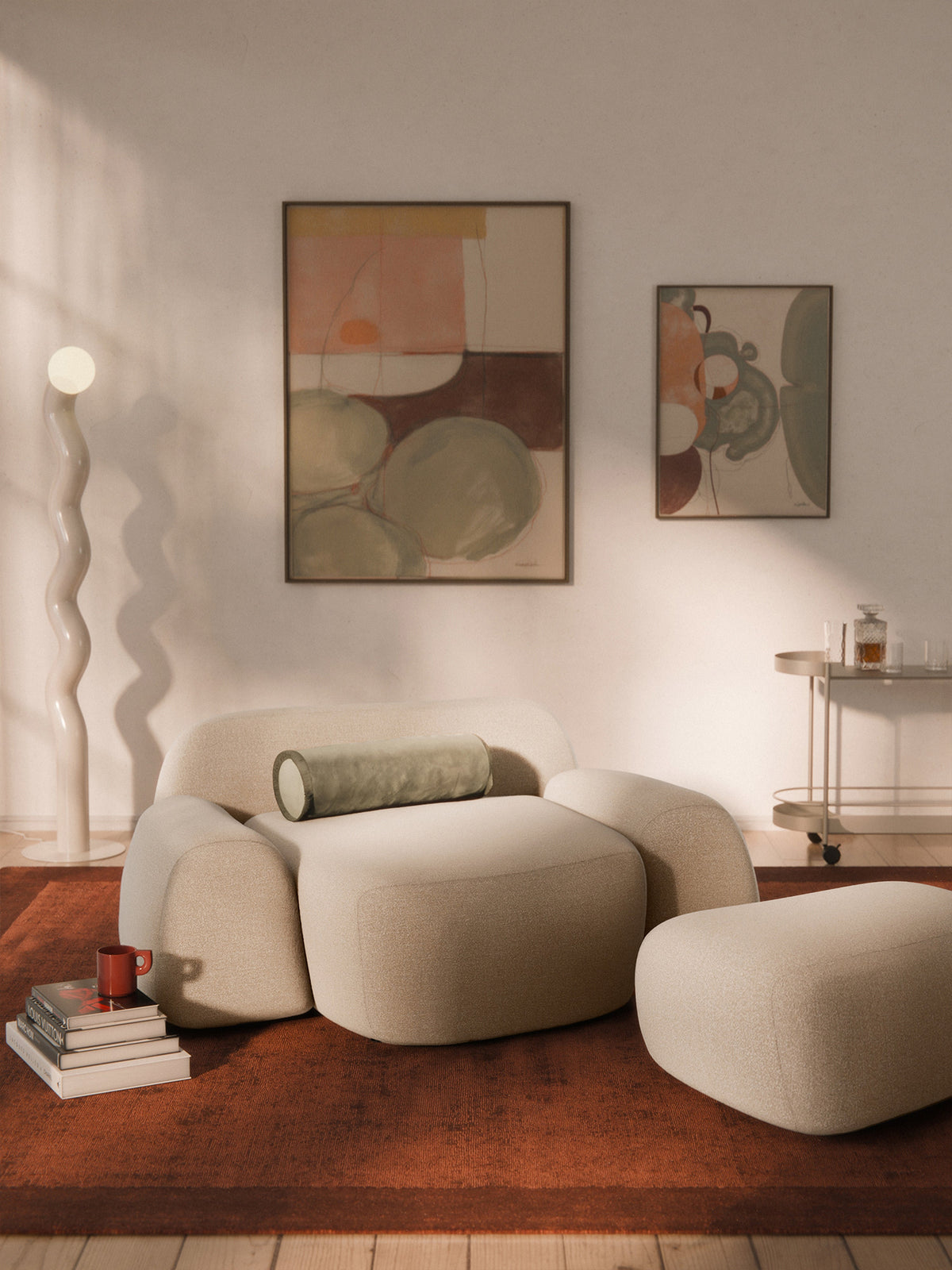 Wolke XL Bouclé Lounge Chair