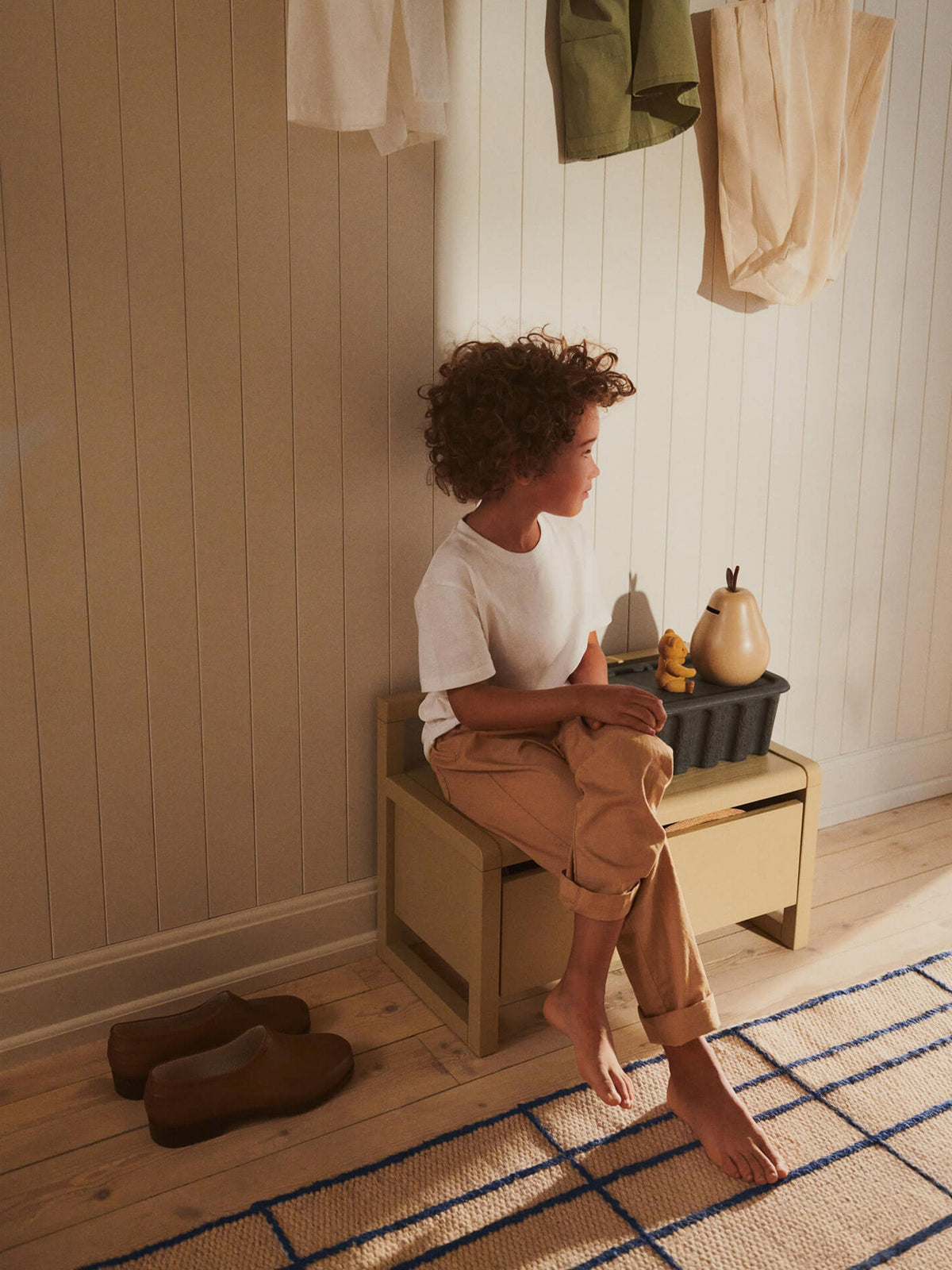 Architect Kids Wooden Bench Little with Storage