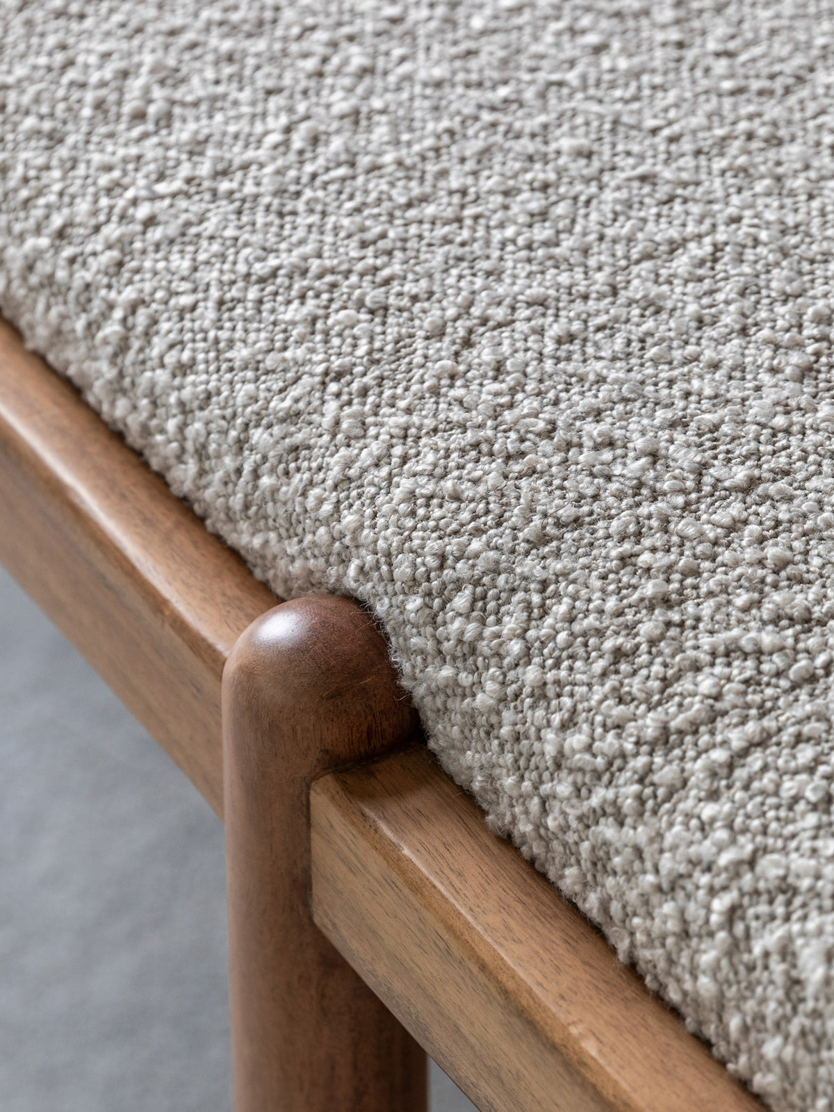 Cannes Upholstered Bouclé Bench