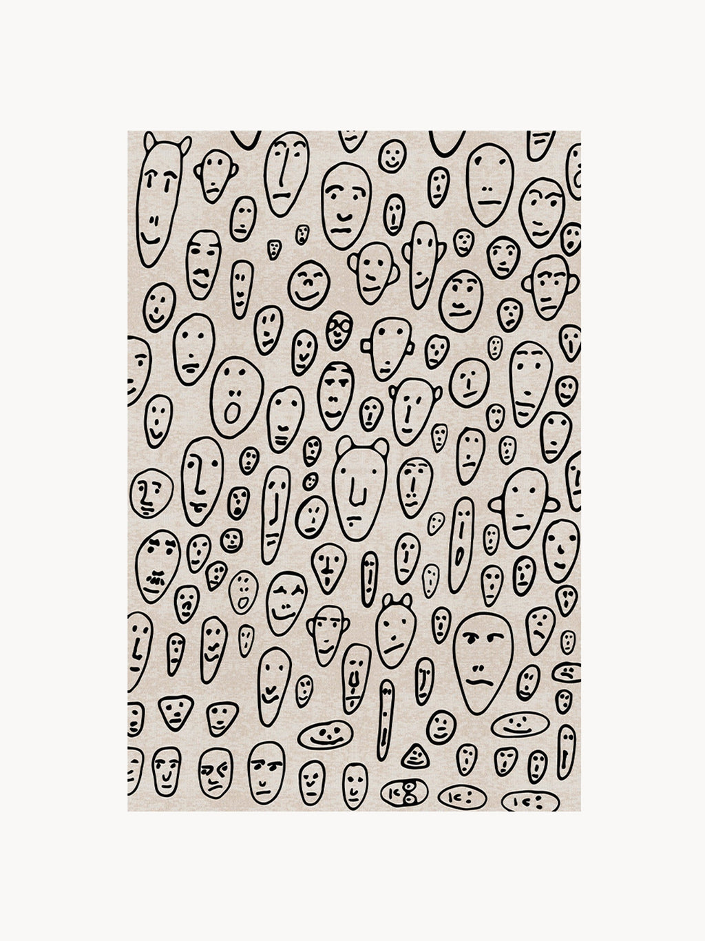 Gallery image 1 - Low-Pile Rug Floating Faces
