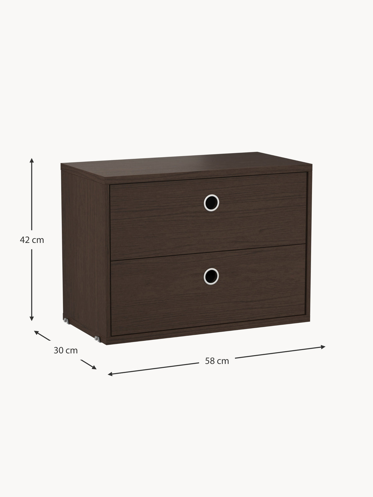 Cabinet String System with Drawers, W 58 x D 30 cm