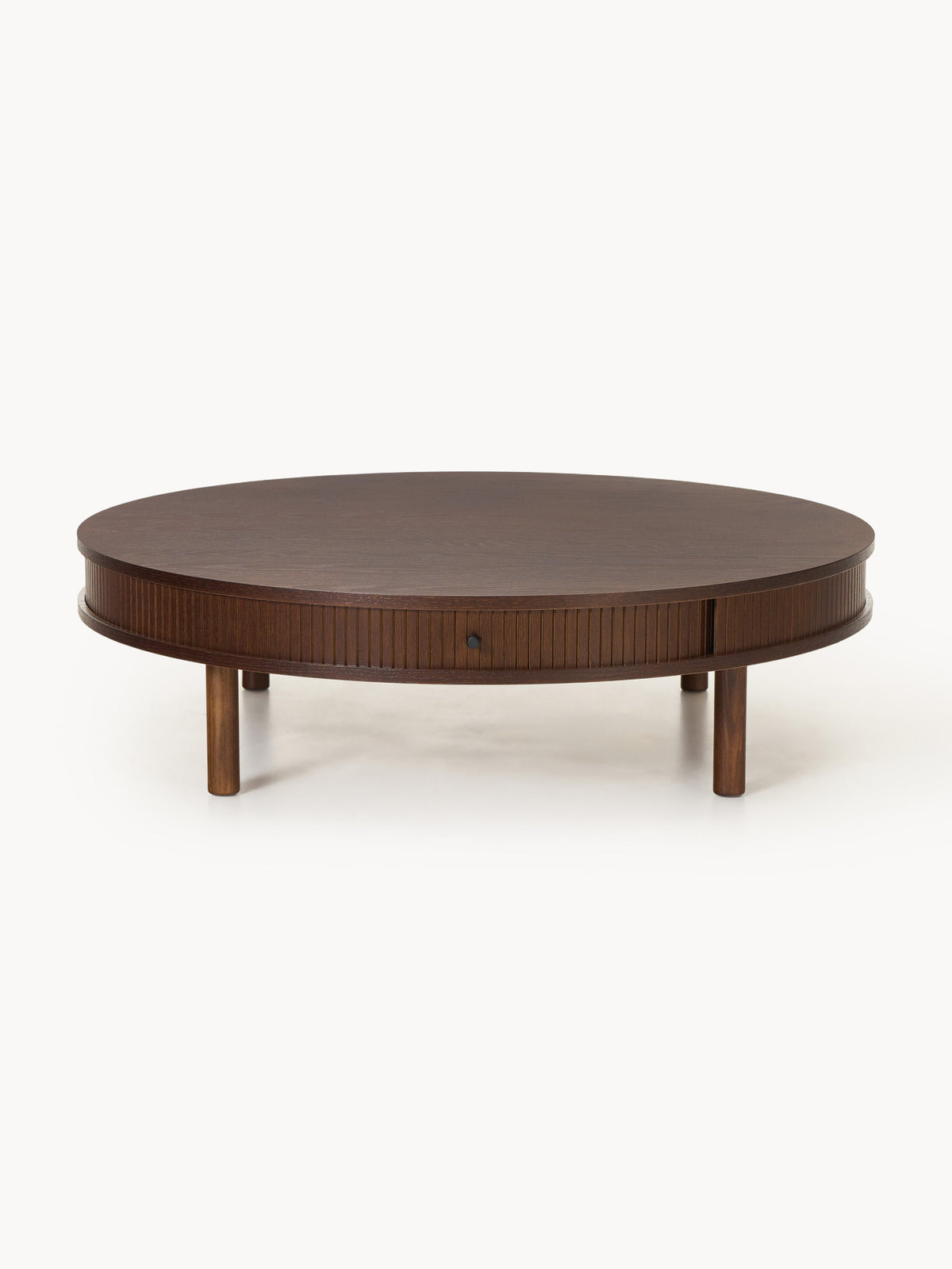Calary Coffee Table with Fluted Front, Ø 110 cm