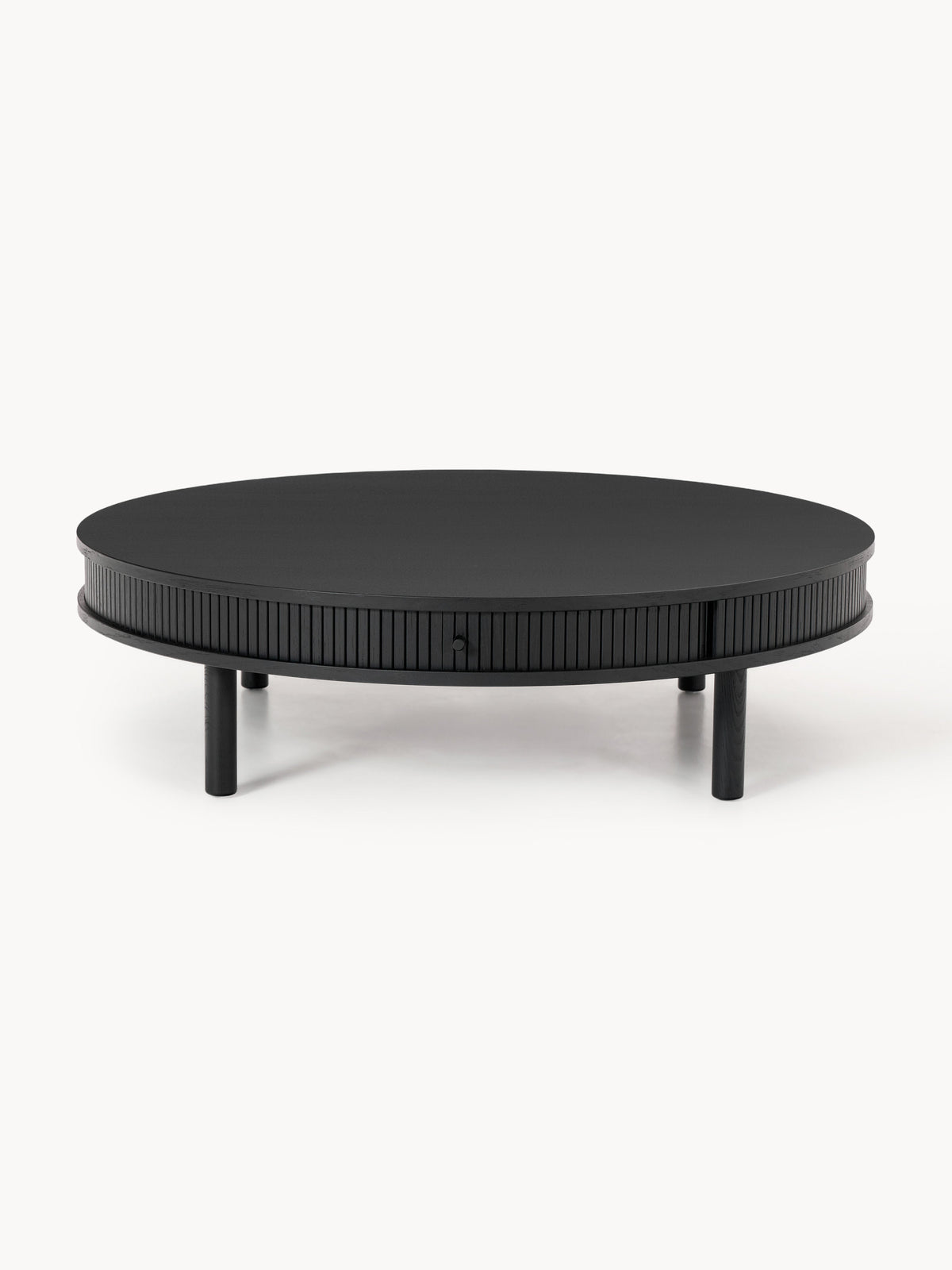 Calary Coffee Table with Fluted Front, Ø 110 cm