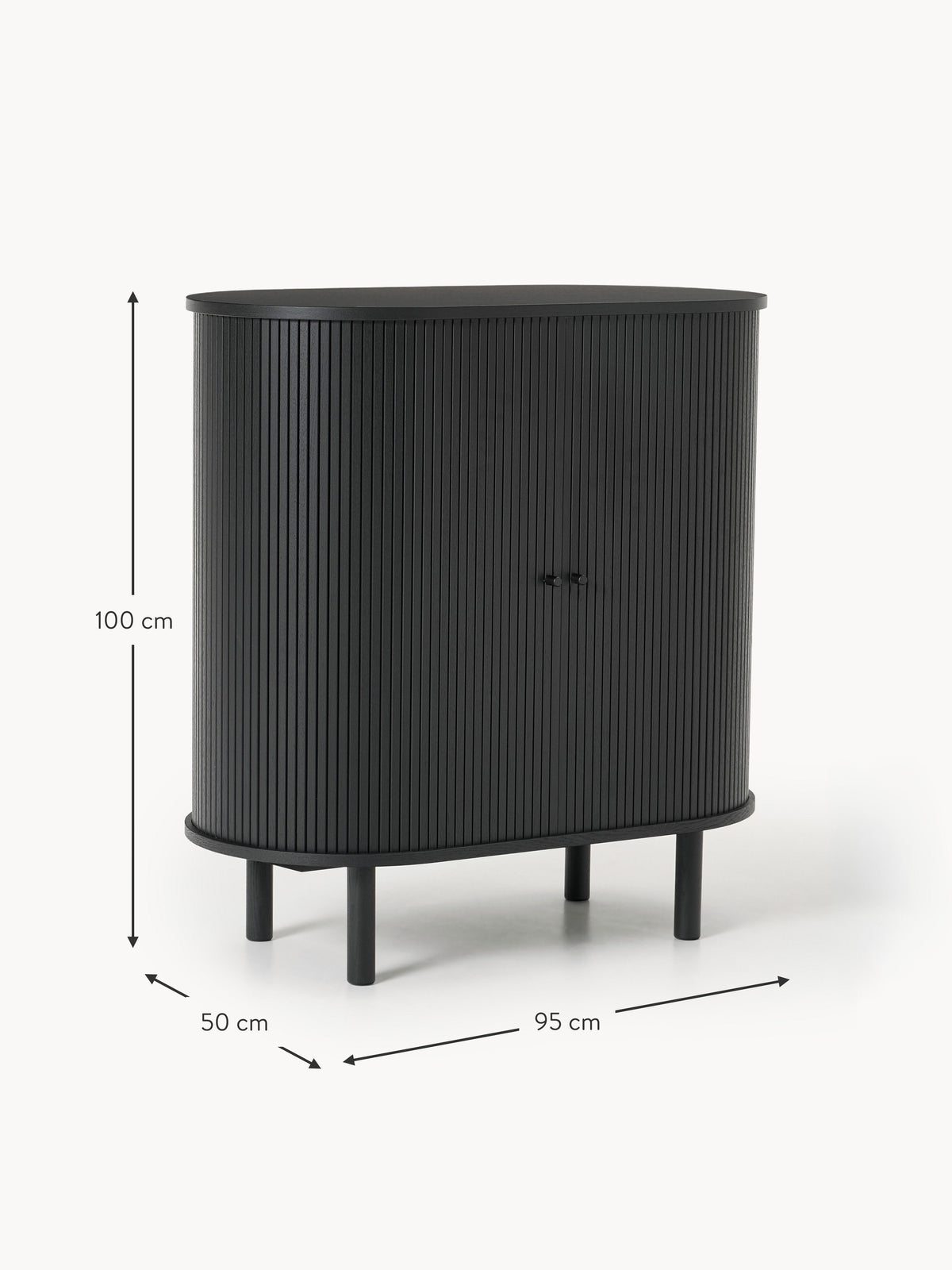 Calary Bar Cabinet with Fluted Front