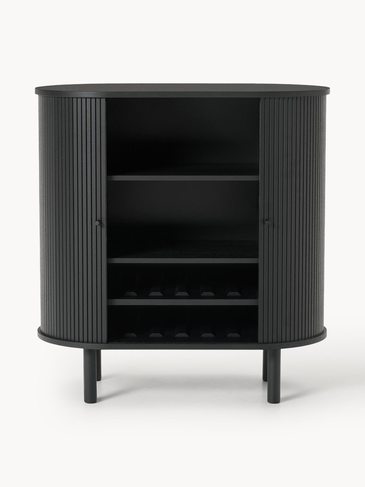 Calary Bar Cabinet with Fluted Front