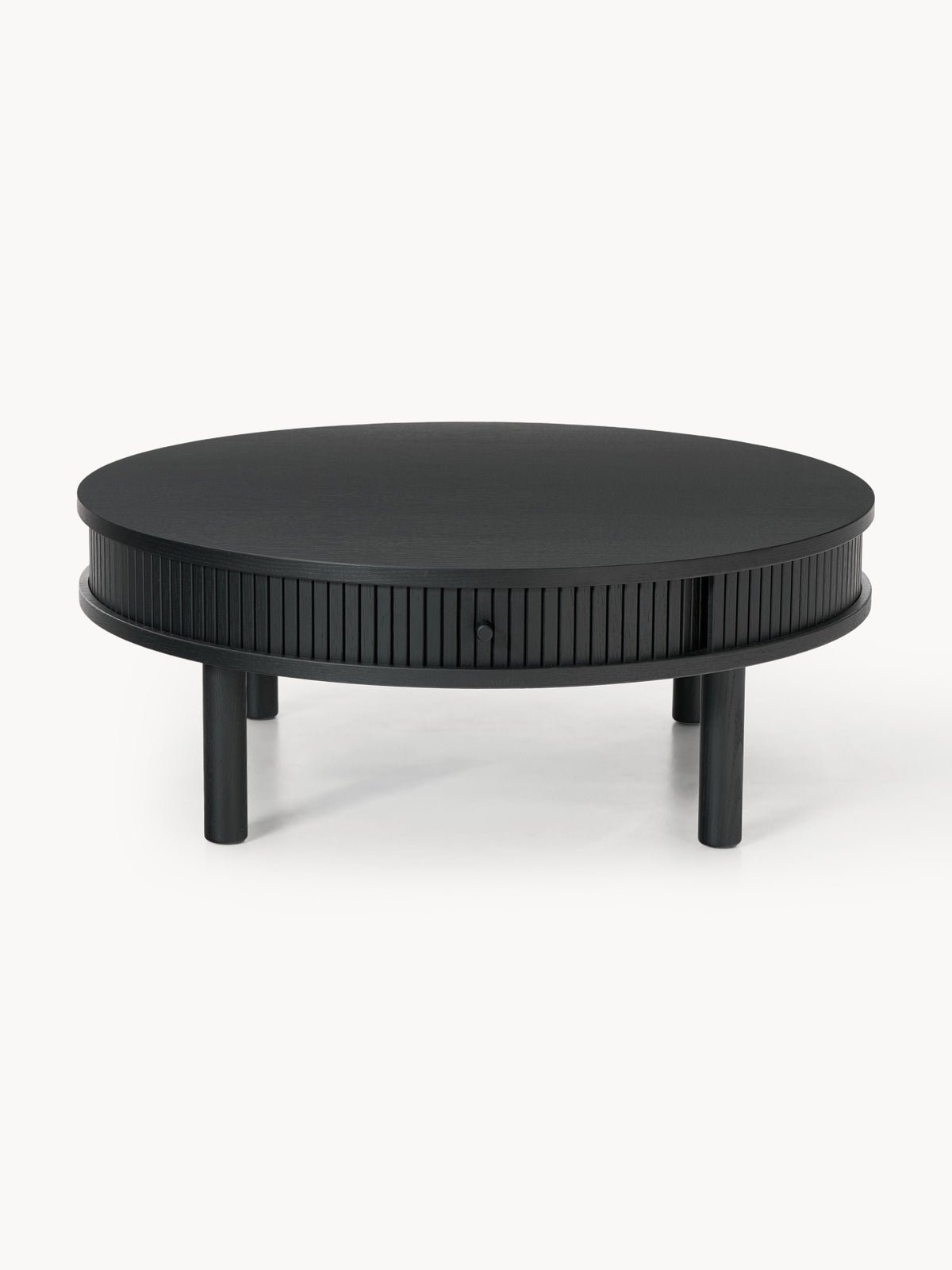 Calary Coffee Table with Fluted Front, Ø 80 cm